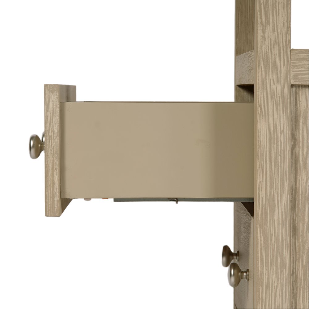 Dana 21 in. W Rectangular Wood 2 Drawer Nightstand, Taupe. Picture 6