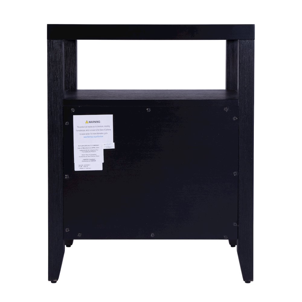 Dana 21 in. W Rectangular Wood 2 Drawer Nightstand, Coffee. Picture 7