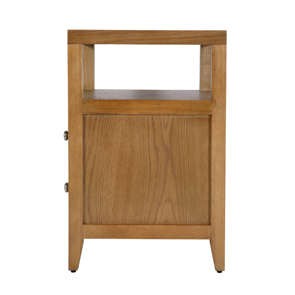 Dana 21 in. W Rectangular Wood 2 Drawer Nightstand, Natural. Picture 6