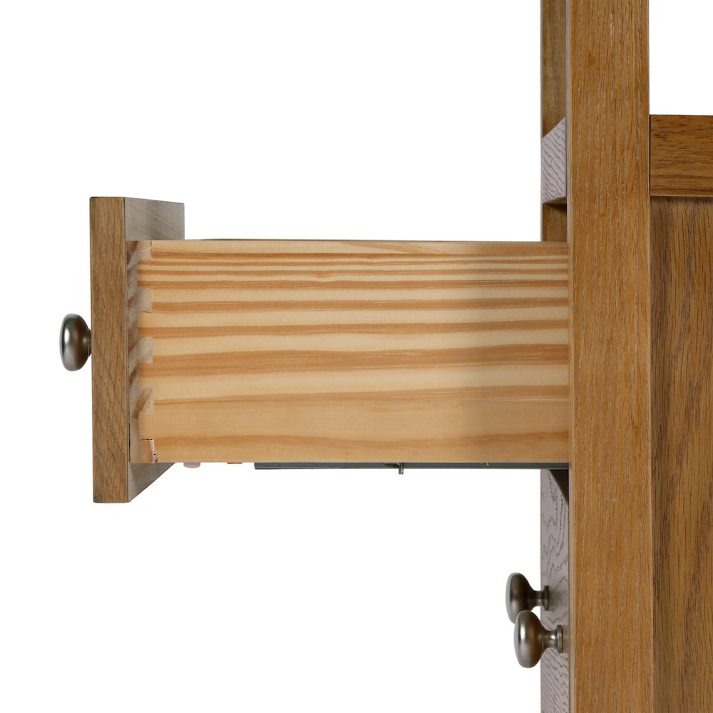 Dana 21 in. W Rectangular Wood 2 Drawer Nightstand, Natural. Picture 7