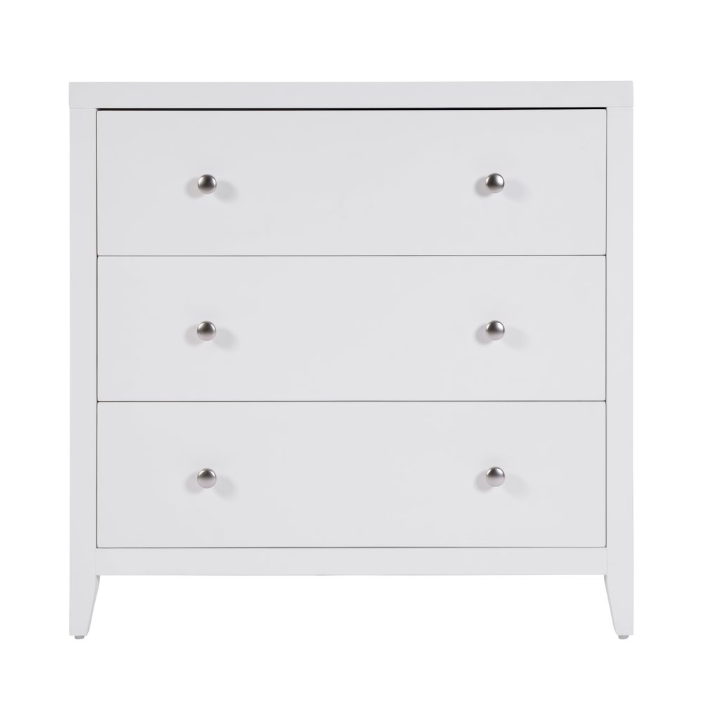 Dana 34 in. W Rectangular Wood 3 Drawer Chest, White. Picture 5