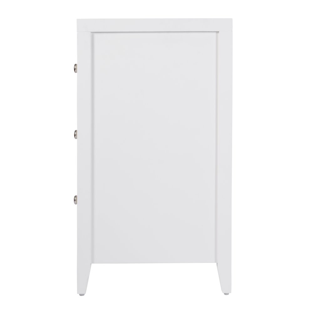 Dana 34 in. W Rectangular Wood 3 Drawer Chest, White. Picture 6