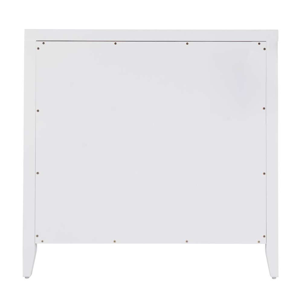 Dana 34 in. W Rectangular Wood 3 Drawer Chest, White. Picture 7