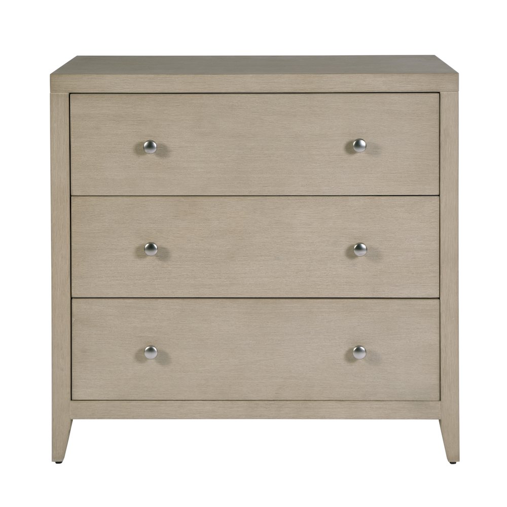 Dana 34 in. W Rectangular Wood 3 Drawer Chest, Taupe. Picture 5