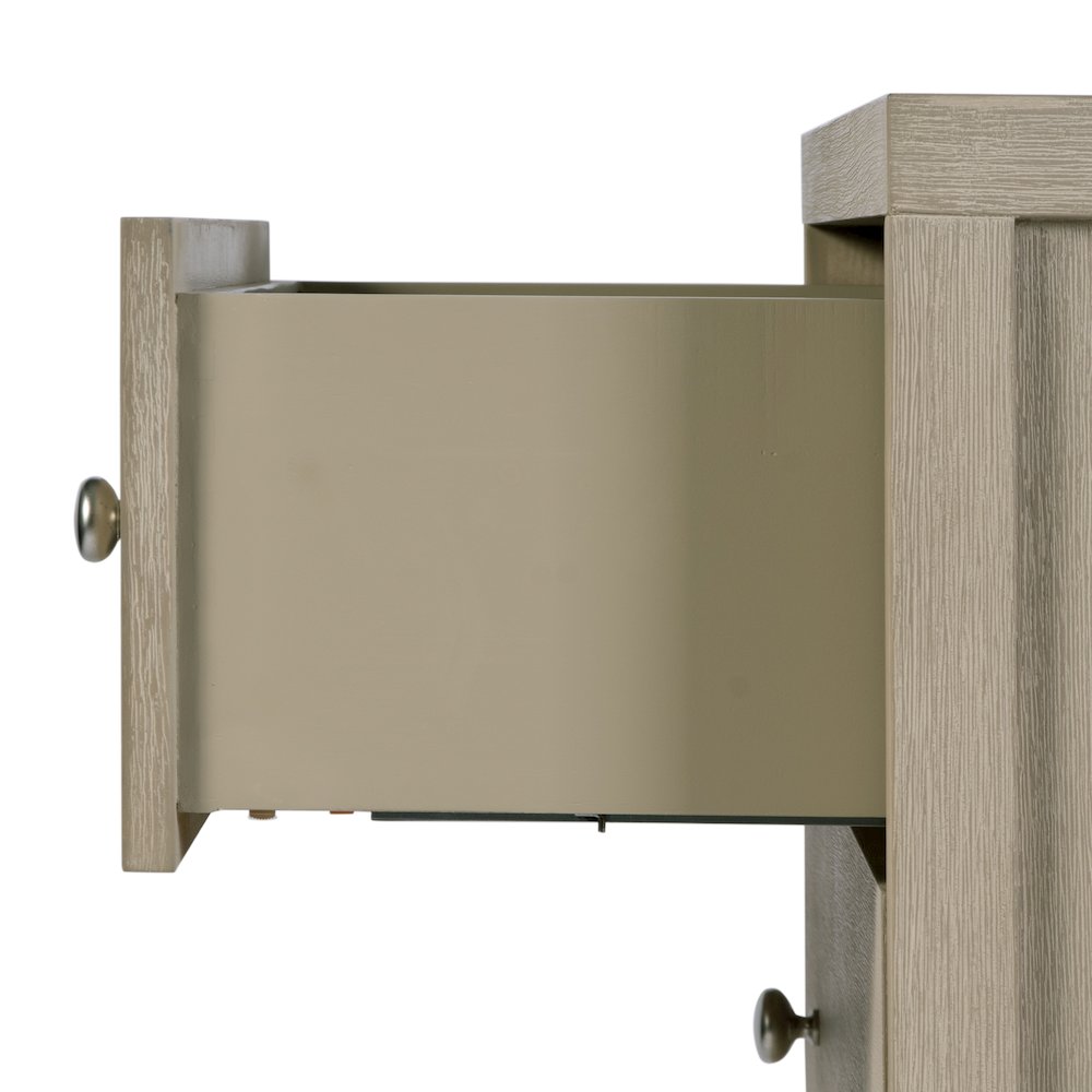 Dana 34 in. W Rectangular Wood 3 Drawer Chest, Taupe. Picture 7