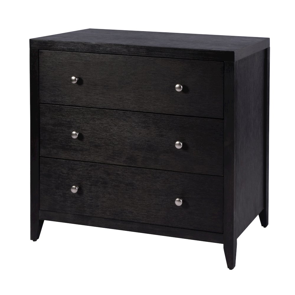 Dana 34 in. W Rectangular Wood 3 Drawer Chest, Coffee. Picture 1