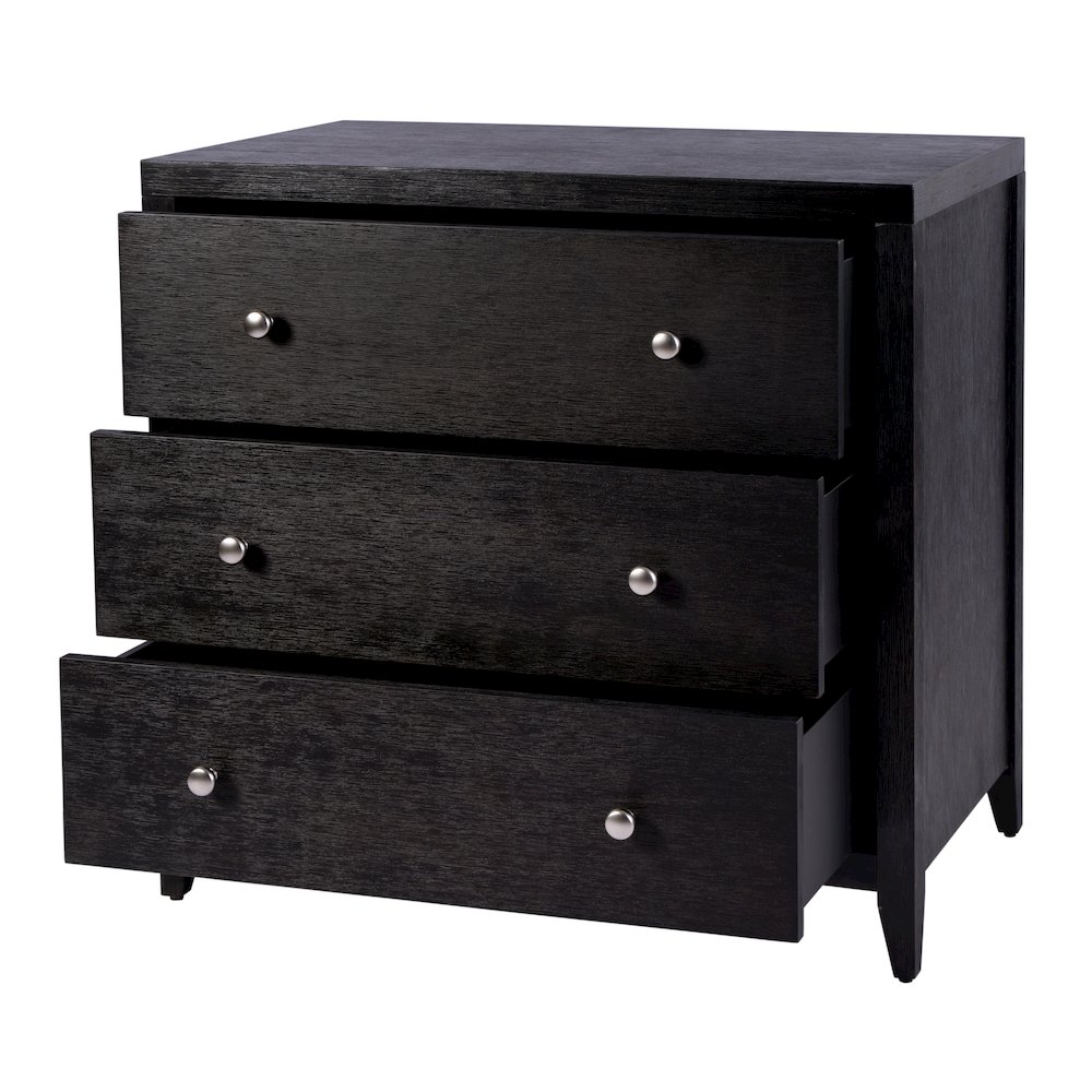 Dana 34 in. W Rectangular Wood 3 Drawer Chest, Coffee. Picture 4