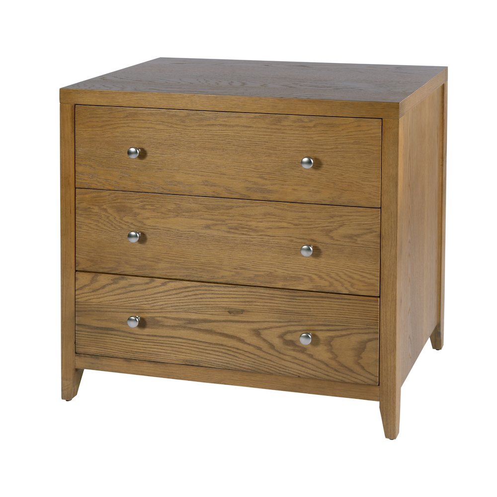 Dana 34 in. W Rectangular Wood 3 Drawer Chest, Natural. Picture 1