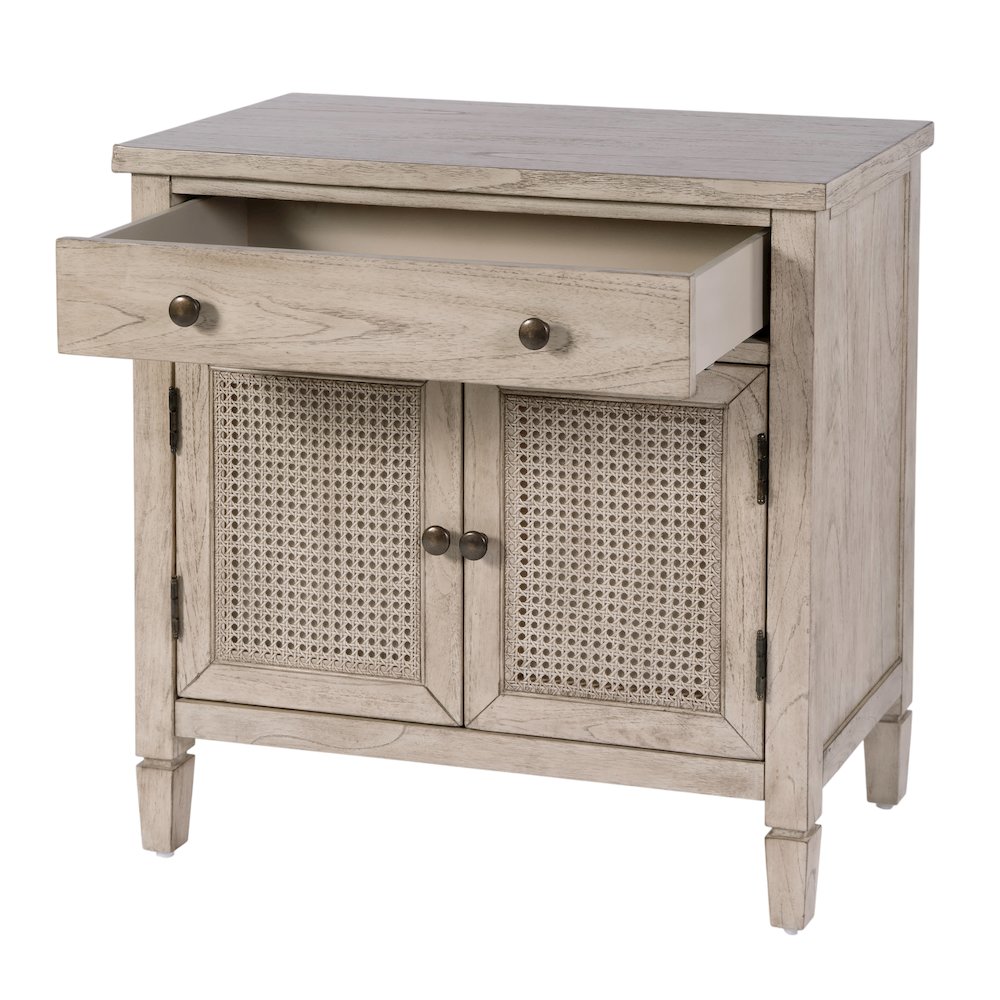 Flagstaff 30 in. W Rectangular Cane Accent Chest, Gray. Picture 4