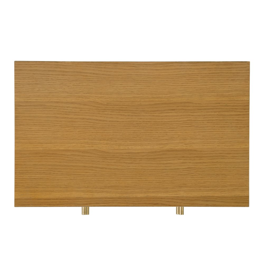Mendel 28 in. W Rectangular Wood 2 Drawer Nightstand, Light Brown. Picture 9