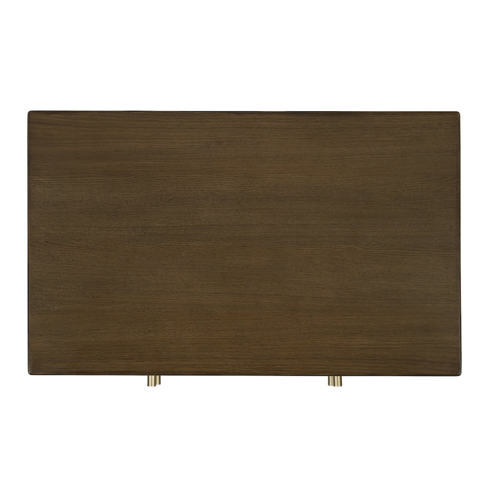 Mendel 28 in. W Rectangular Wood 2 Drawer Nightstand, Walnut. Picture 8