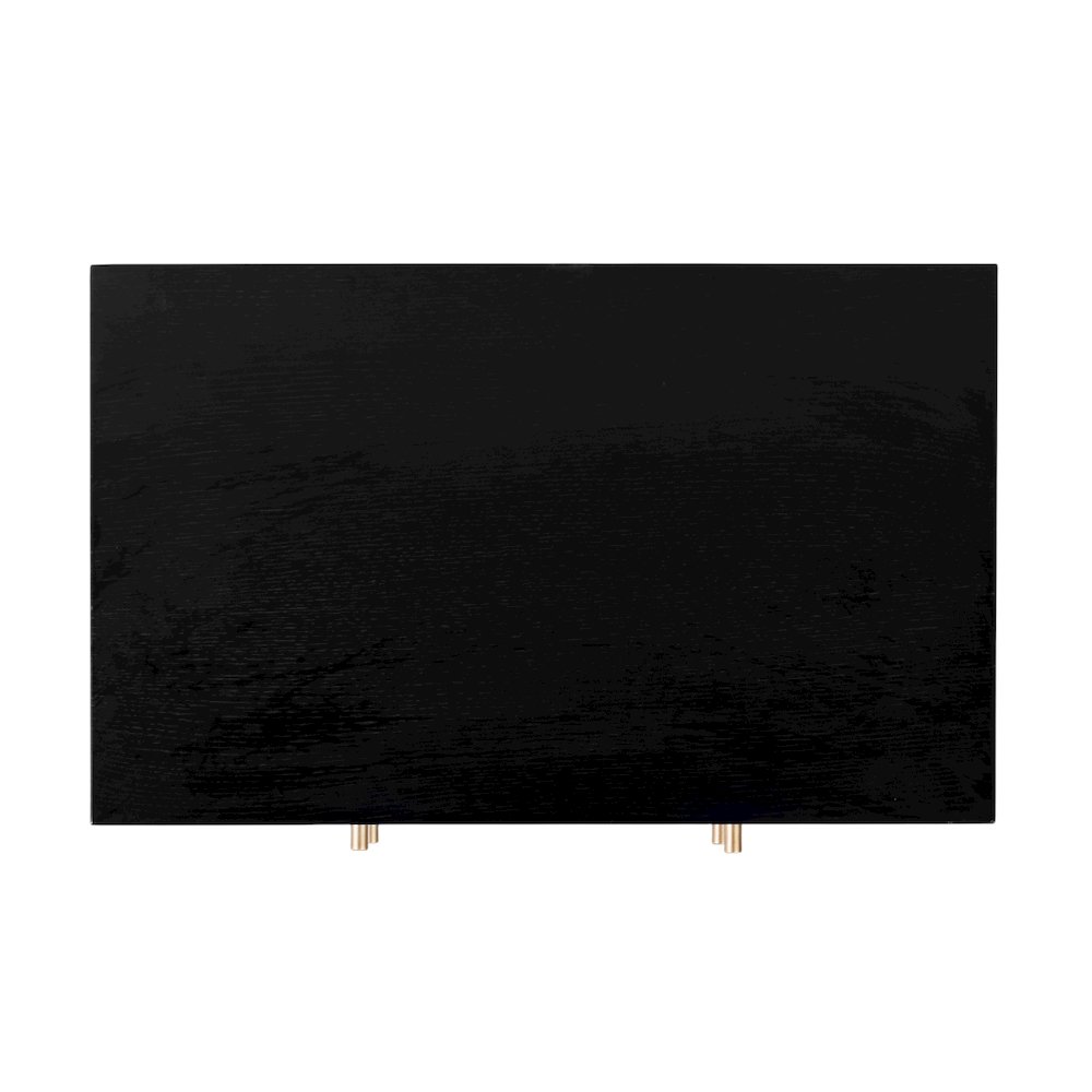Mendel 28 in. W Rectangular Wood 2 Drawer Nightstand, Black. Picture 9