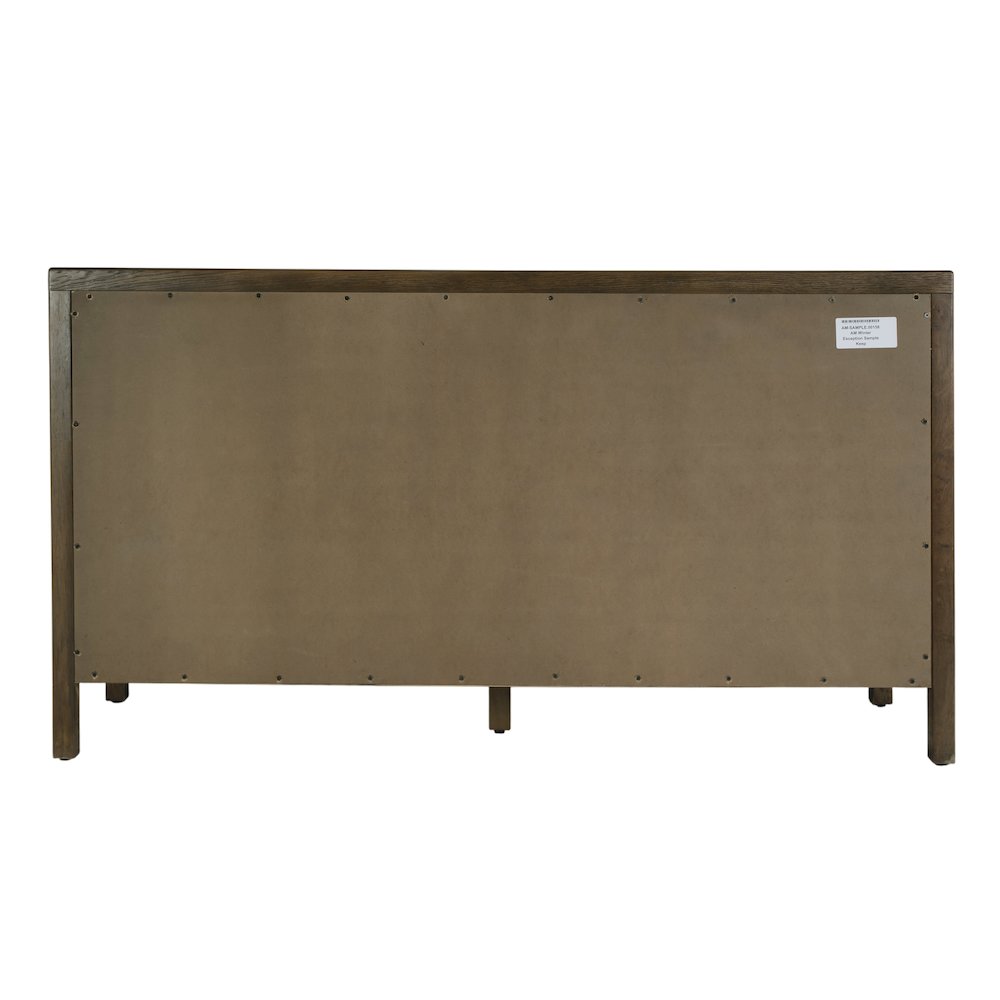 Mendel 60 in. W Rectangular Wood 6 Drawer Dresser, Walnut. Picture 7