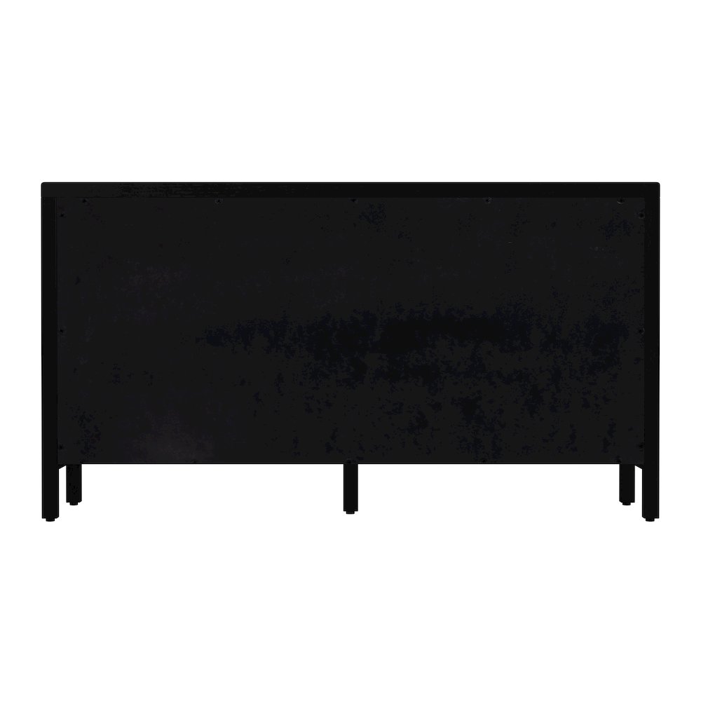 Mendel 60 in. W Rectangular Wood 6 Drawer Dresser, Black. Picture 6