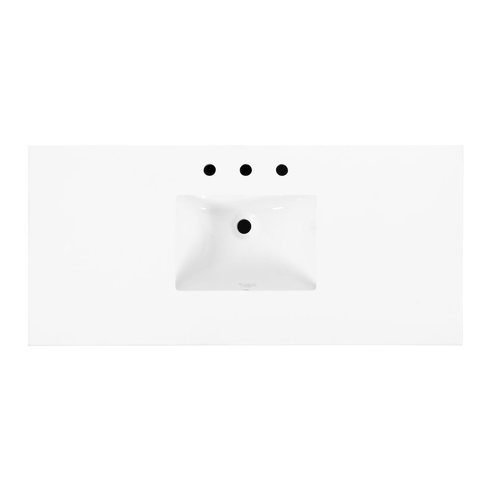 Gannet 48 in. W Wood Single Sink 6 Drawer Vanity Set, Light Brown. Picture 8