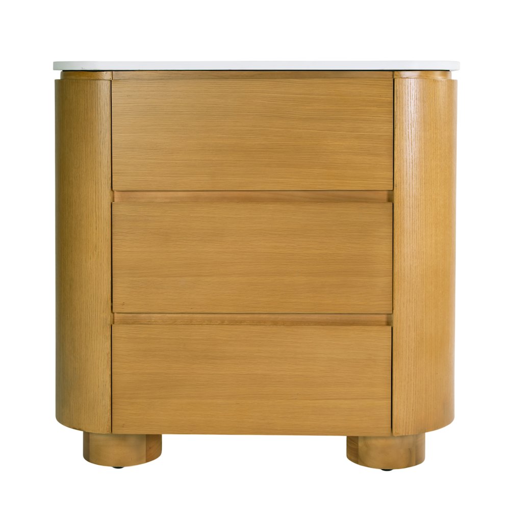Genoa 36 in. W Quartz 2 Drawer Single Bathroom Vanity, Light Brown. Picture 6