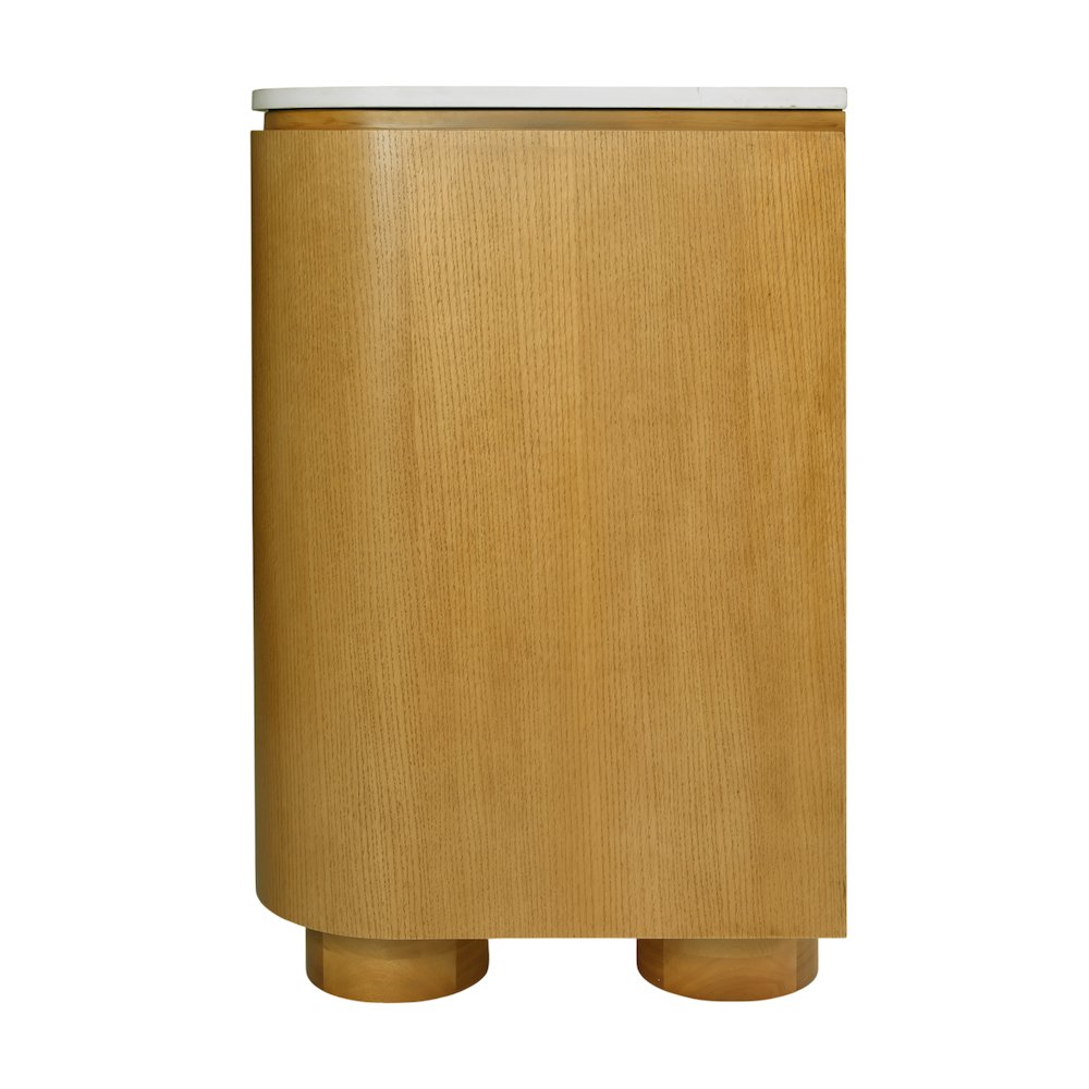 Genoa 60. in. W Quartz 4 Drawer Double Bathroom Vanity, Light Brown. Picture 7