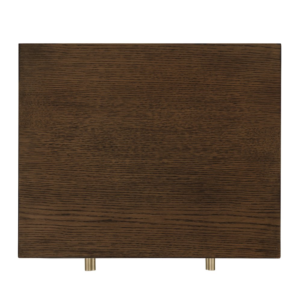 Mendel 21.25 in. W Wood 2 Drawer Nightstand, Walnut. Picture 9