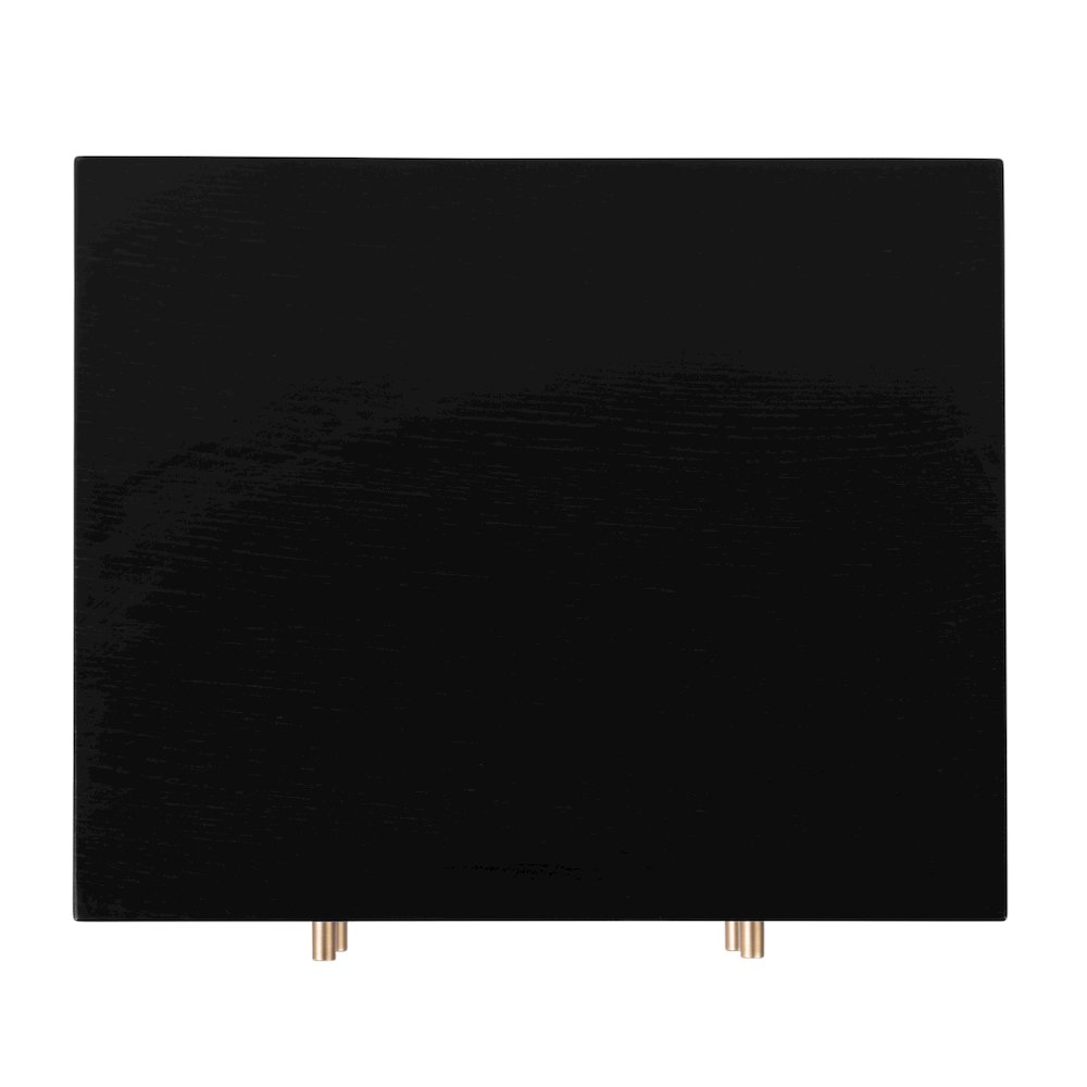 Mendel 21.25 in. W Wood 2 Drawer Nightstand, Black. Picture 9