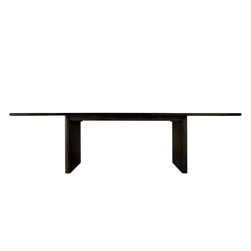 Amber 84-108"W Rectangular Wood Extendable Dining Table, Coffee. Picture 4