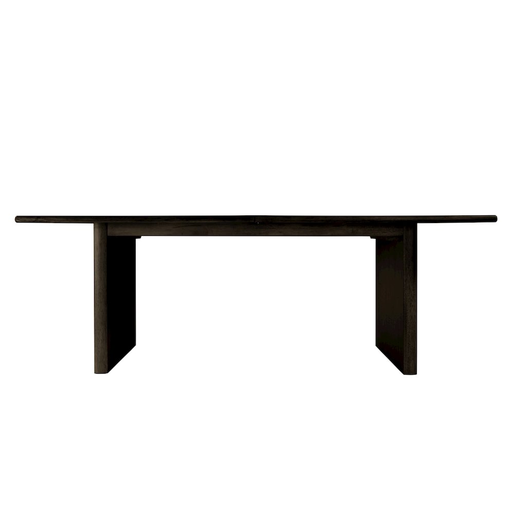 Amber 84-108"W Rectangular Wood Extendable Dining Table, Coffee. Picture 5