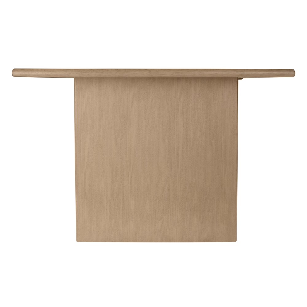 Amber 84-108"W Rectangular Wood Extendable Dining Table, Light Brown. Picture 6