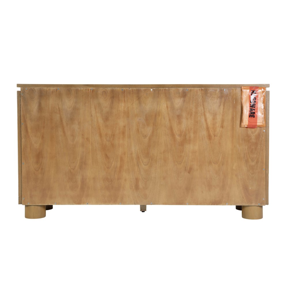 Genoa 60 in. W Rectangular Wood 6 Drawer Dresser, Light Brown. Picture 6