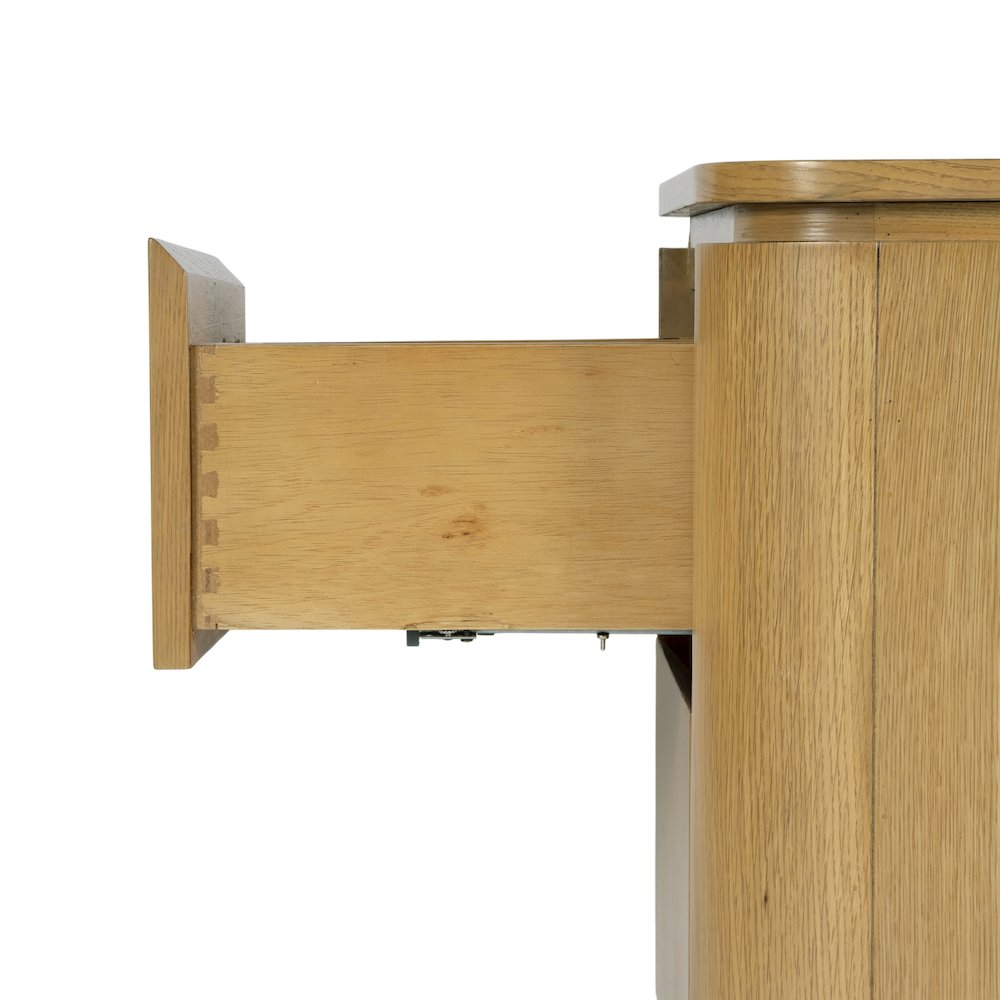 Genoa 21 in. W Rectangular Wood 2 Drawer Nightstand, Light Brown. Picture 6