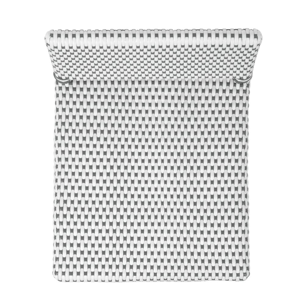 Serienna 30 in. Seat Height Rectangular Rattan Low Back Bar Stool White and Gray. Picture 9