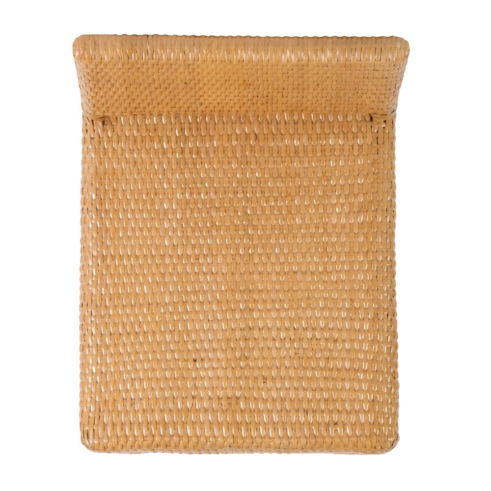 Serienna 30 in. Seat Height Rectangular Rattan Low Back Bar Stool, Natural. Picture 9