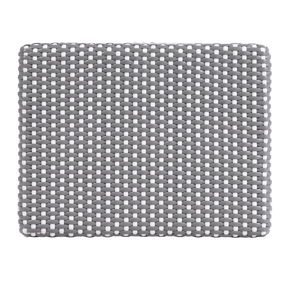 Laguna 24.5 in. Seat Height Rattan Counter Stool, Gray and White. Picture 7