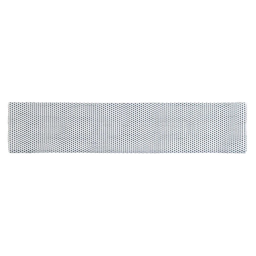 Laguna 66.5 in. W Rectangular Rattan Backless Accent Bench, White and Navy. Picture 7