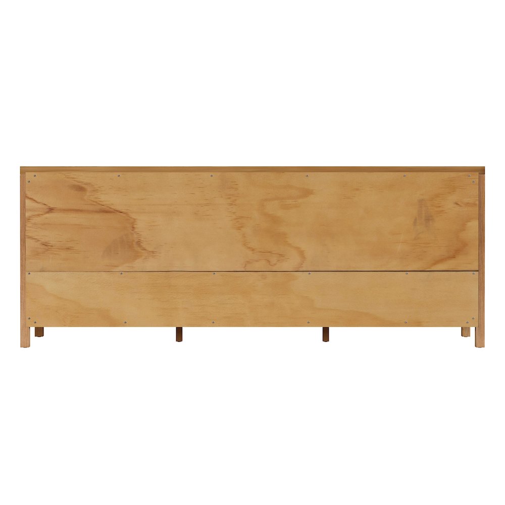 Nora 84 in. W Rectangular Wood 9 Drawer Dresser, Natural. Picture 6