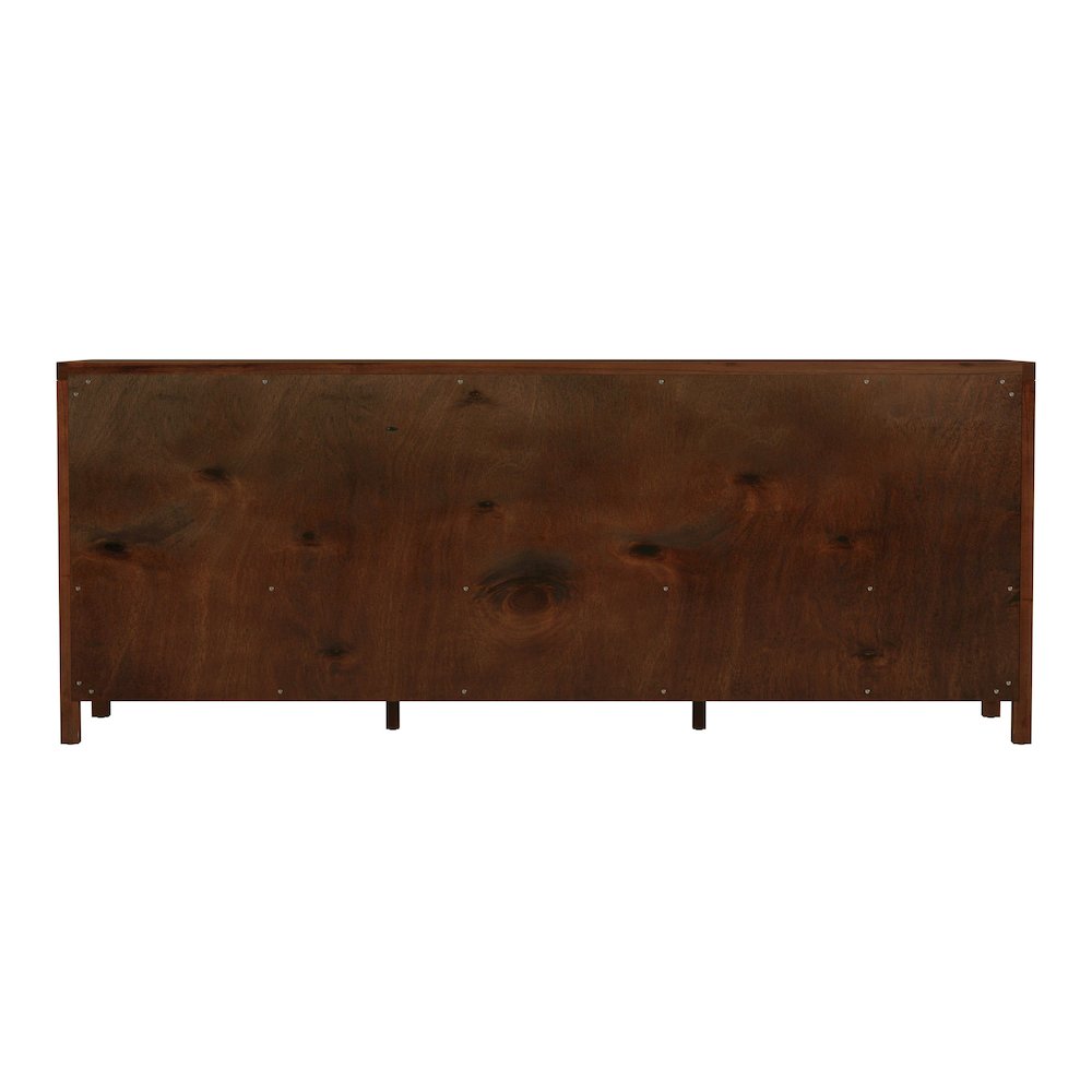 Nora 84 in. W Rectangular Wood 9 Drawer Dresser, Walnut. Picture 5