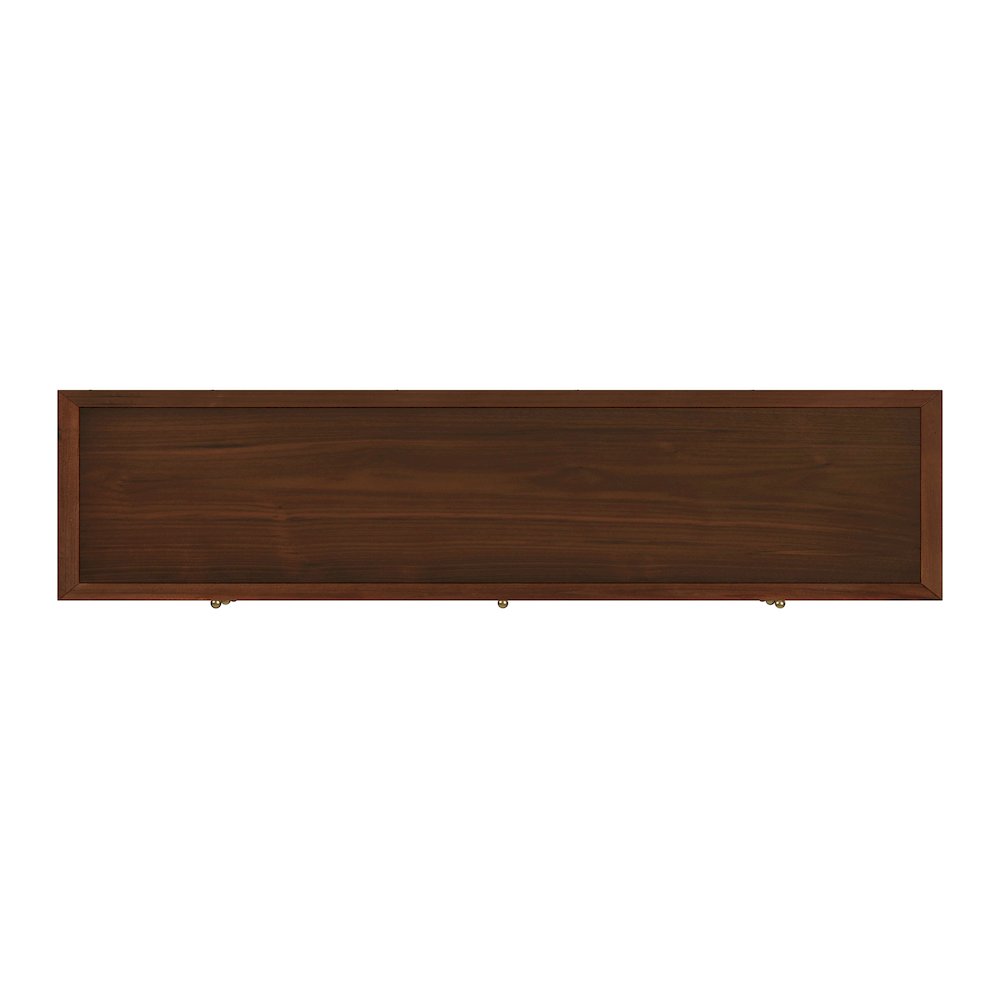 Nora 84 in. W Rectangular Wood 9 Drawer Dresser, Walnut. Picture 6