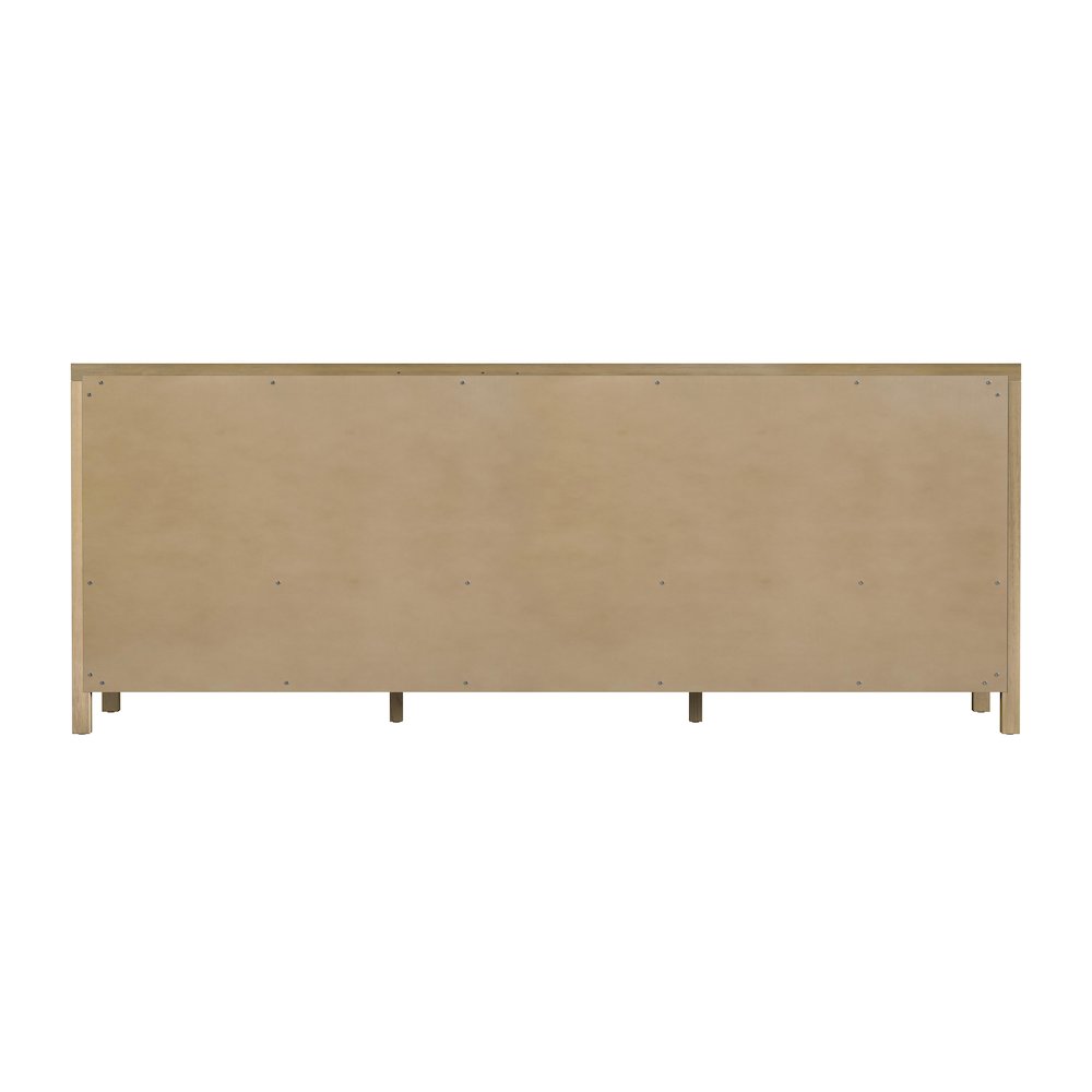 Nora 84 in. W Rectangular Wood 9 Drawer Dresser, Light Brown. Picture 6