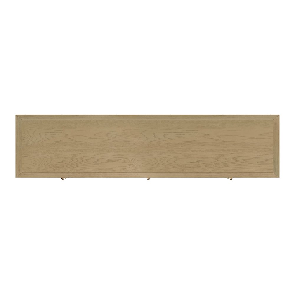 Nora 84 in. W Rectangular Wood 9 Drawer Dresser, Light Brown. Picture 7
