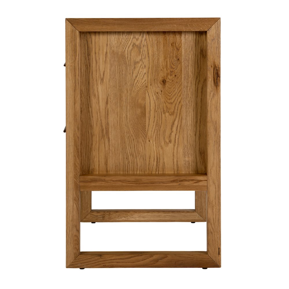 Oakley 25 in. W Rectangular Wood 2 Drawer Nightstand, Light Brown, Natural. Picture 6
