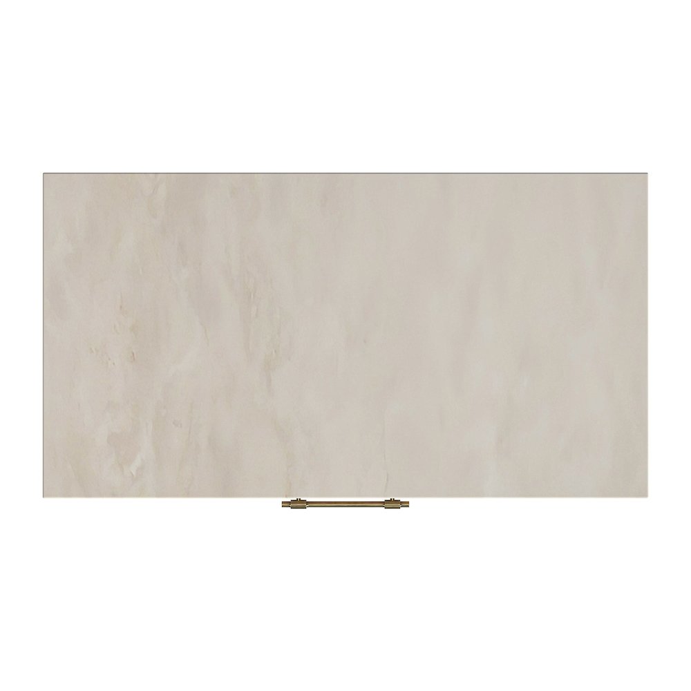 Averly 32.75 in. W Marble and Wood 3 Drawer Chest, Light Brown. Picture 7