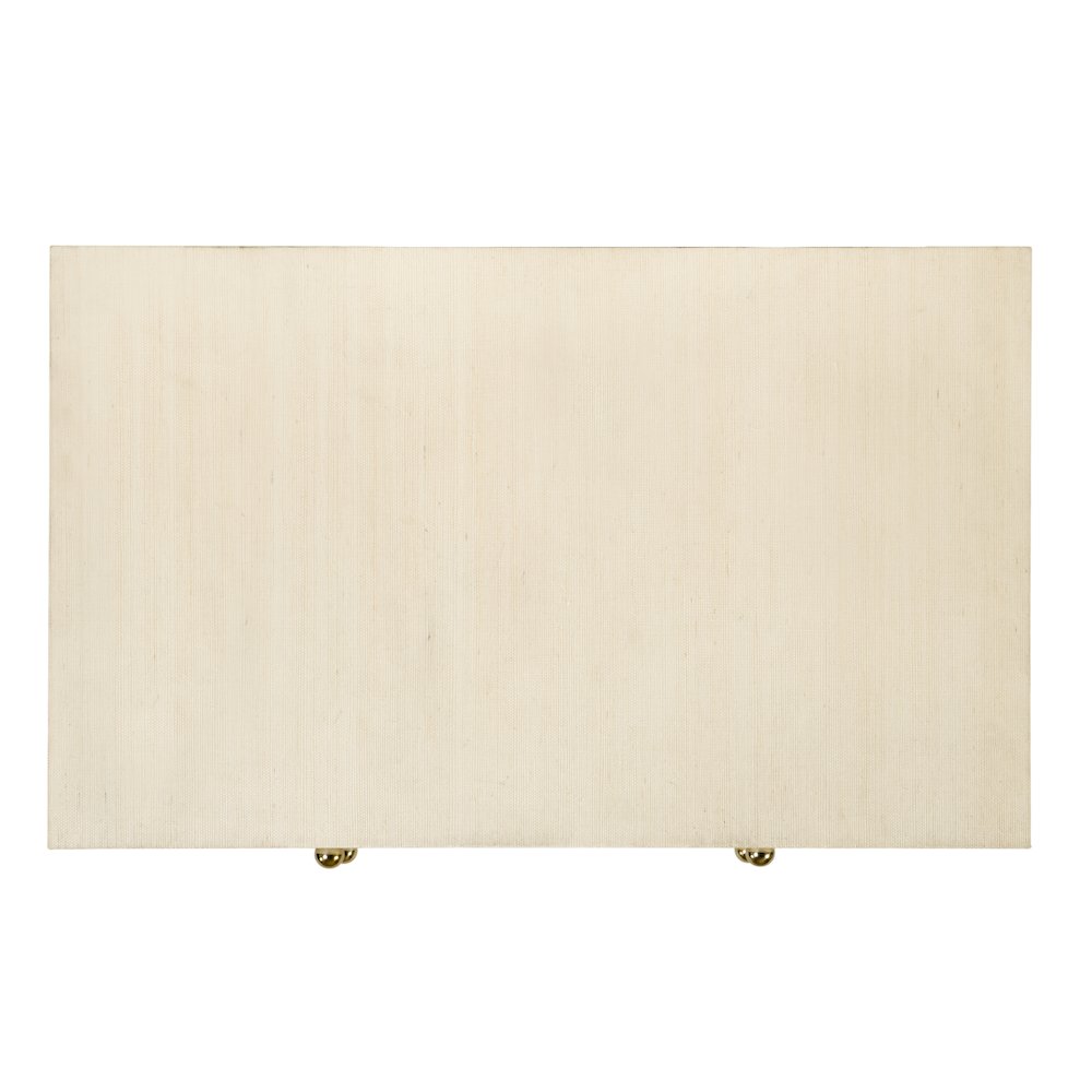 Nora 28 in. W Raffia 2 Drawer Nightstand with Top Open Shelf, Beige. Picture 9