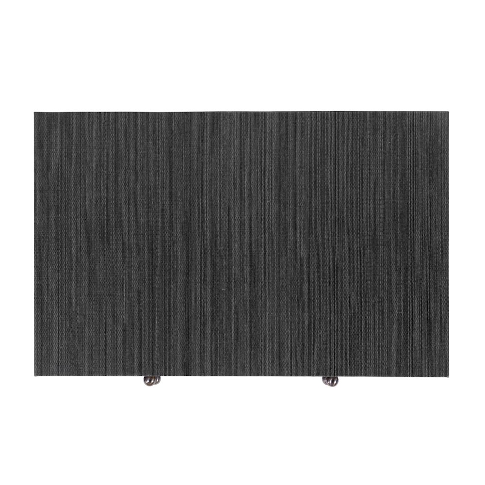 Nora 28 in. W Raffia 2 Drawer Nightstand with Top Open Shelf, Gray. Picture 9