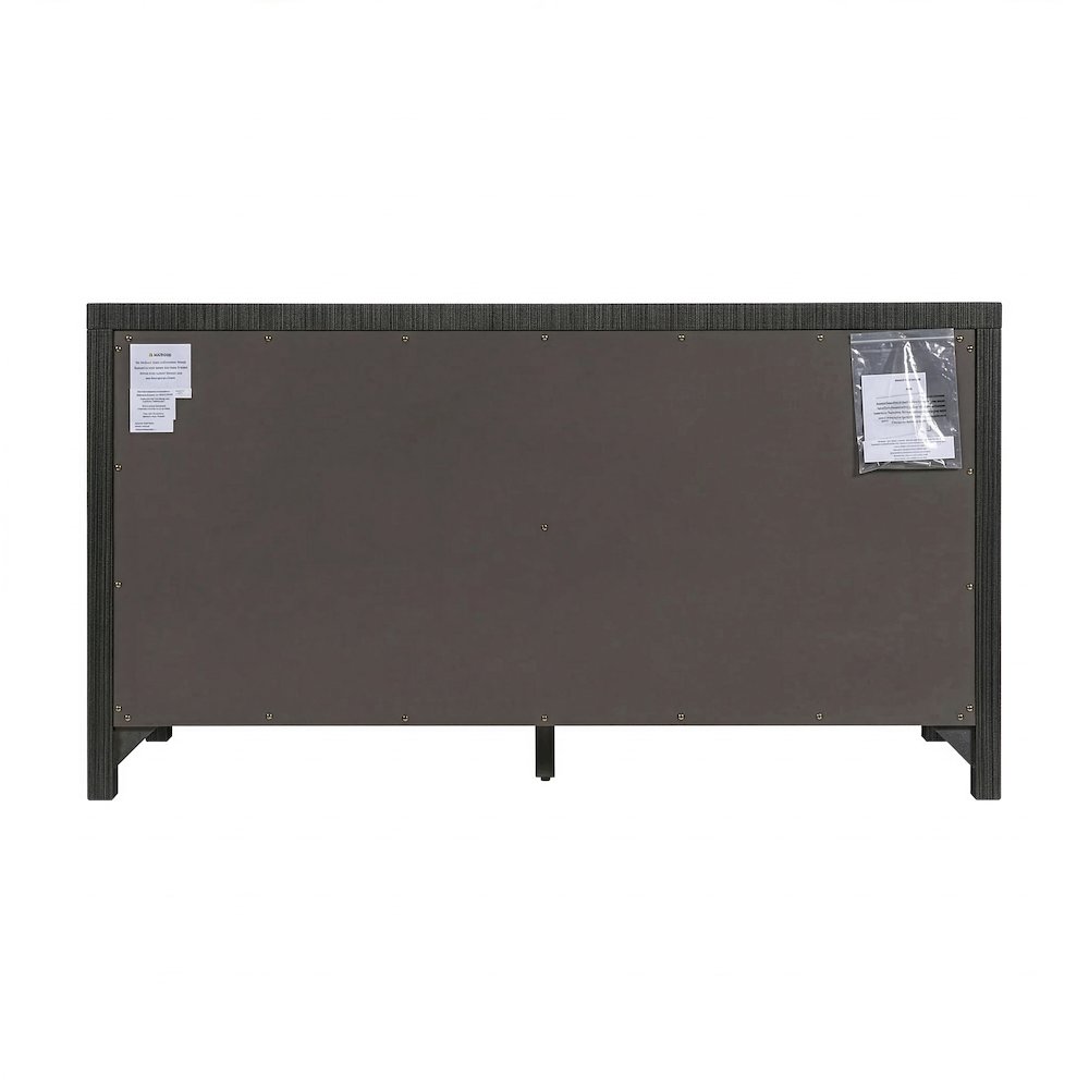 Nora 60 in. W Raffia 6 Drawer Dresser, Gray. Picture 7