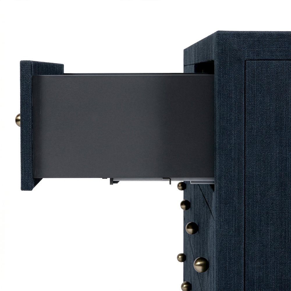 Nora 60 in. W Raffia 6 Drawer Dresser, Blue. Picture 6