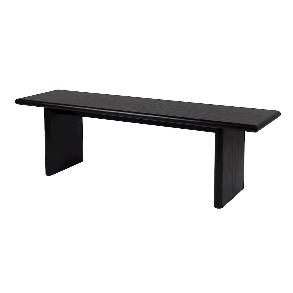 Halsmstad 64 in. W Wood Dining Bench, Black. Picture 1
