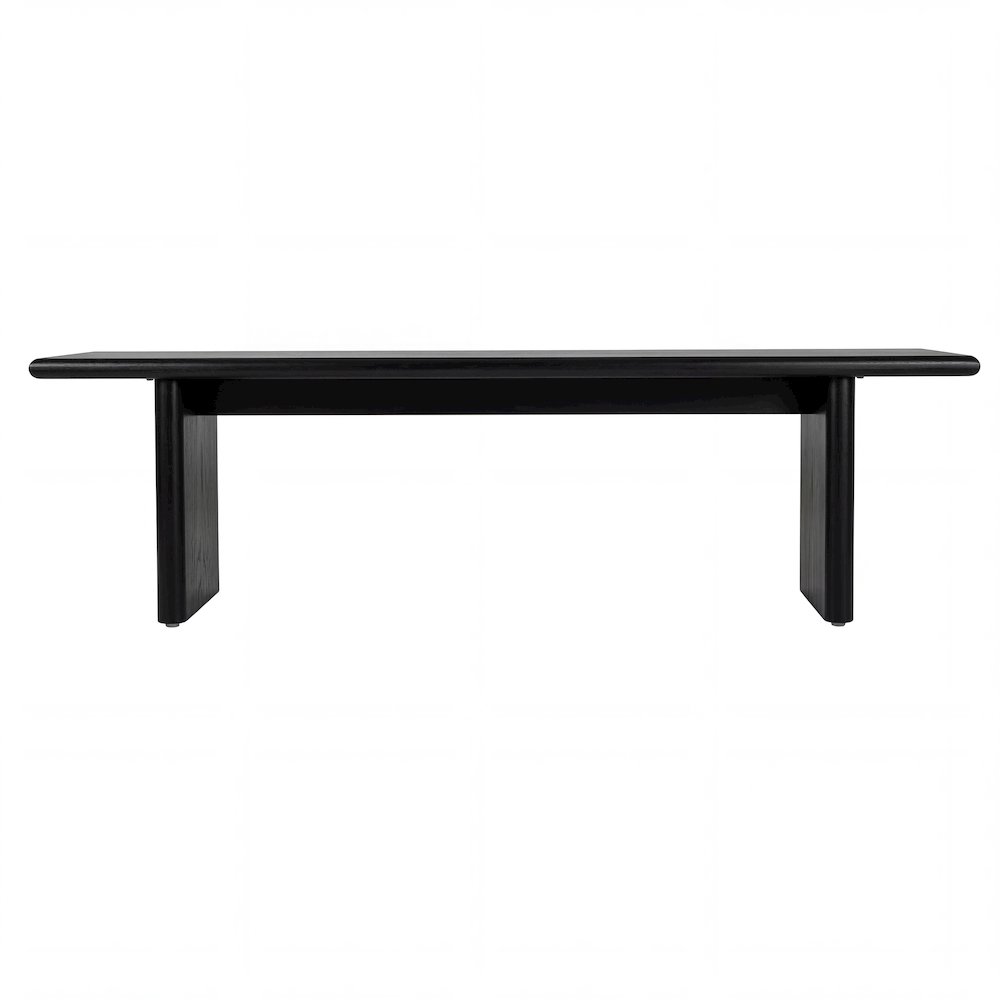 Halsmstad 64 in. W Wood Dining Bench, Black. Picture 5