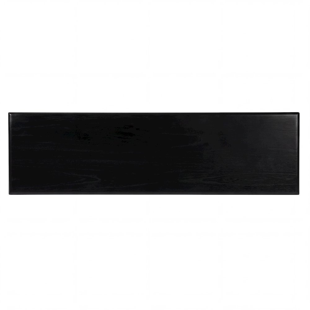 Halsmstad 64 in. W Wood Dining Bench, Black. Picture 7