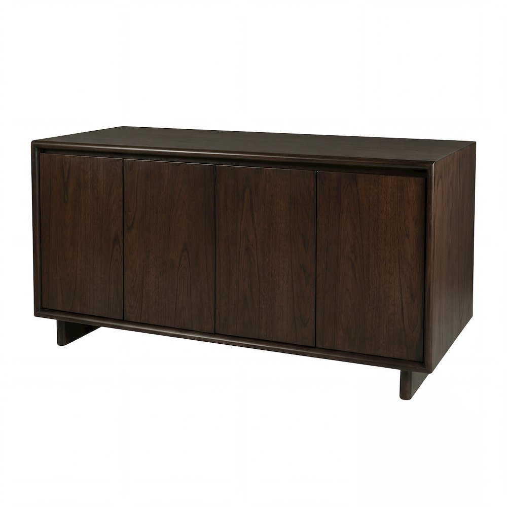 Halmstad 63 in. W Wood Sideboard with Interior Storage, Brown. Picture 1