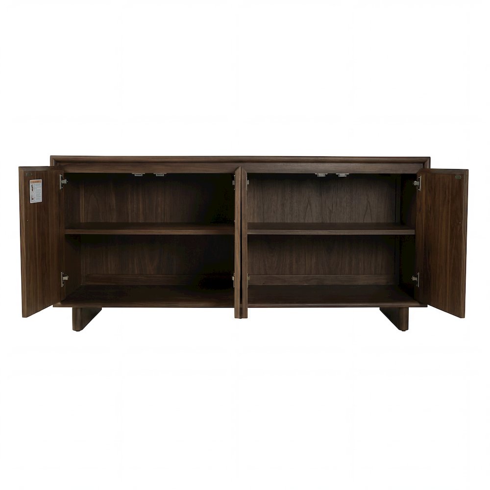 Halmstad 63 in. W Wood Sideboard with Interior Storage, Brown. Picture 5