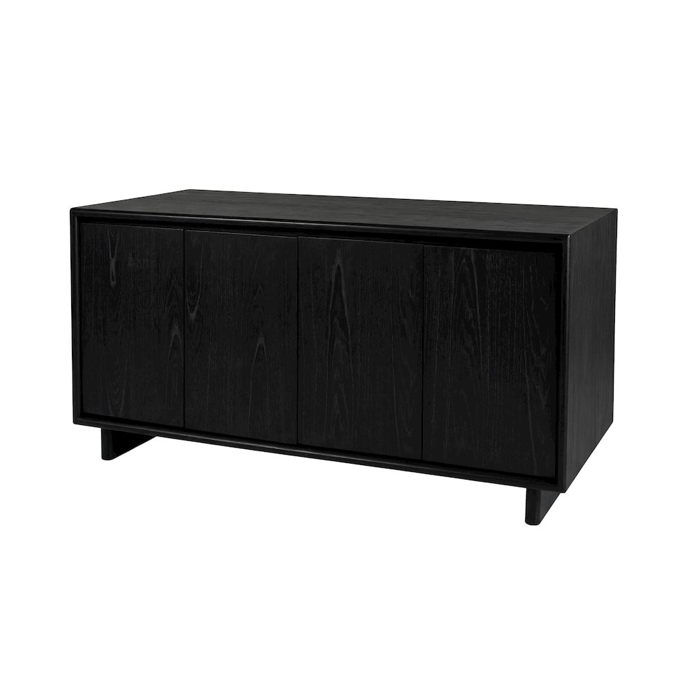 Halmstad 63 in. W Wood Sideboard with Interior Storage, Black. Picture 1