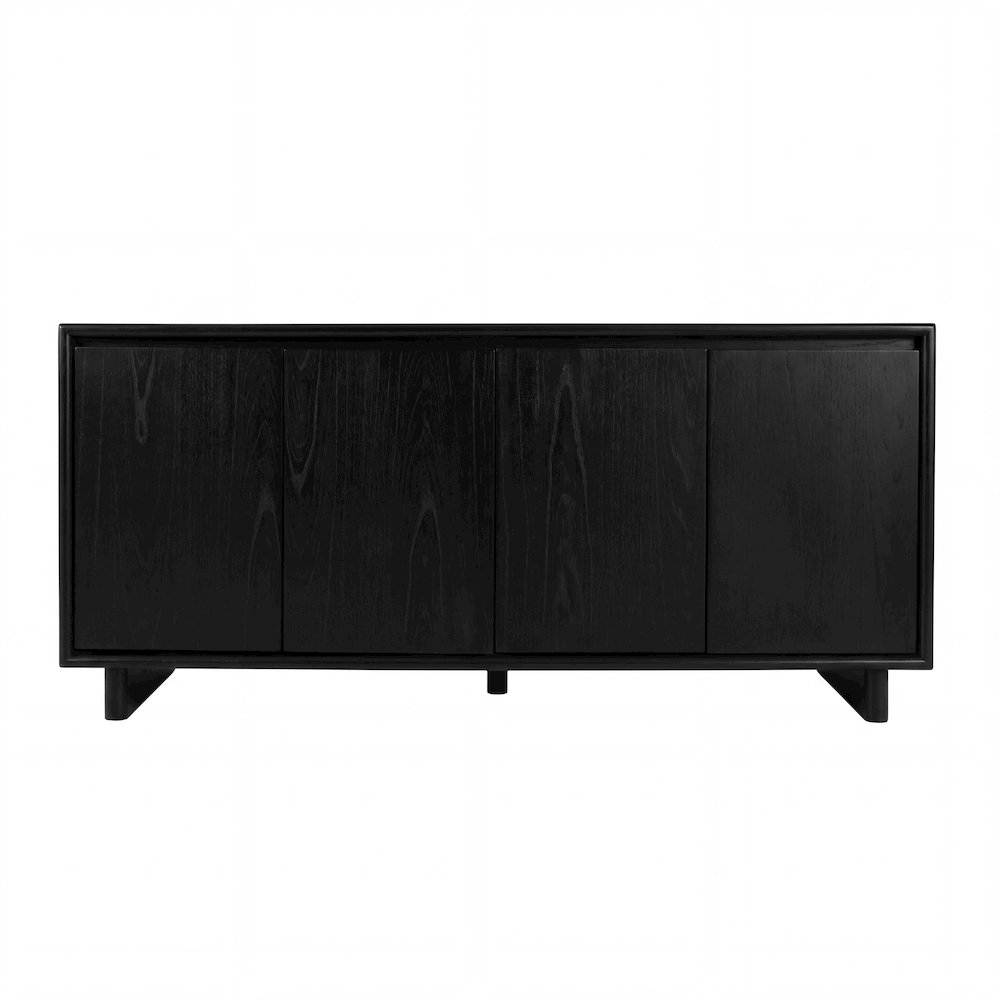 Halmstad 63 in. W Wood Sideboard with Interior Storage, Black. Picture 4